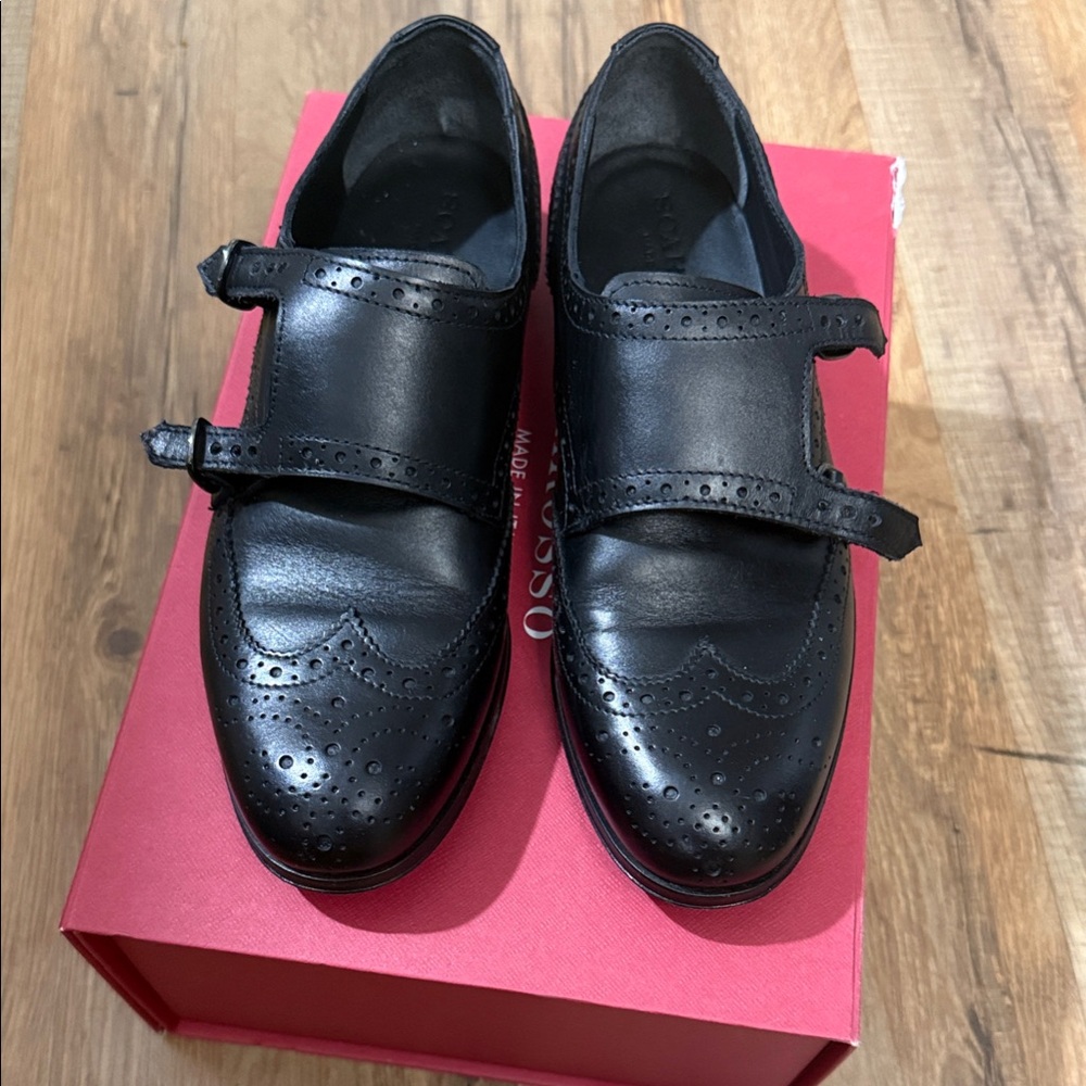 Scarosso Black Kate Oxford Almost New In Box